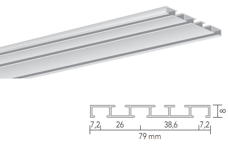 Карниз 3 полосы FUTUR 2394