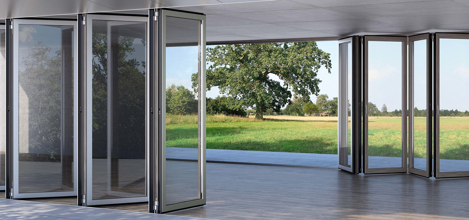 Стеклянные складные двери Combiline Solarlux